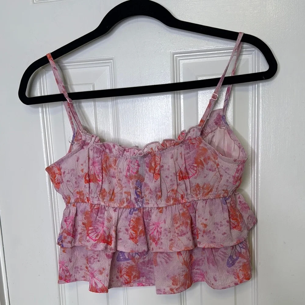 Wild Fable Pink Tiered Tie Front Camisole - Picture 9 of 9